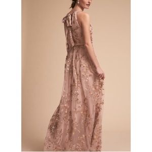 Blush and gold BHLDN Antonia dress, size 6